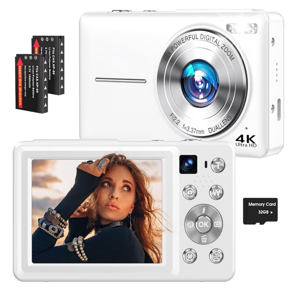 4K Ultra HD Digital Camera - White